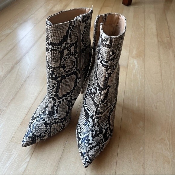 Express Snake Print Vegan Leather Boots 8 - Picture 5 of 14